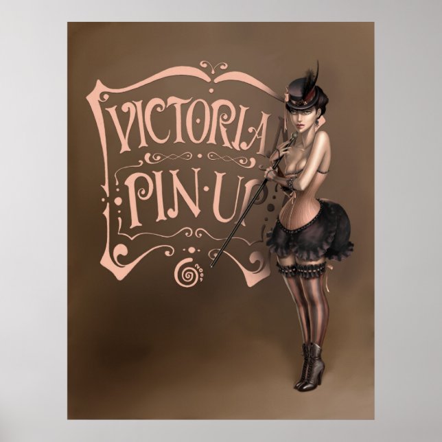 POSTER/CANVAS PRINT ·  victorian pinup (Front)