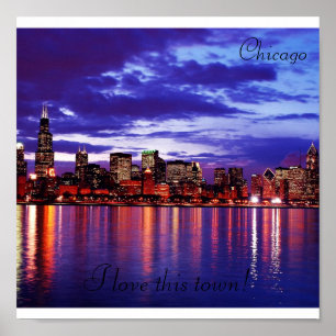 Poster Canvas violet CHicago