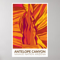 Canyon Antelope Arizona Voyage Art Rétro