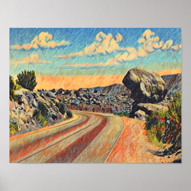 Poster Canyon balancé Rock Tijeras (Devant)