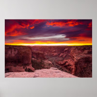 Canyon de Chelly, coucher de soleil, Arizona