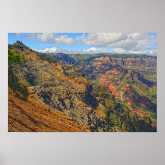 Poster Canyon de Waimea, Kauai, Hawaï