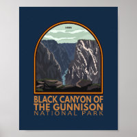 Canyon Noir De L'Emblème Vintage Gunnison