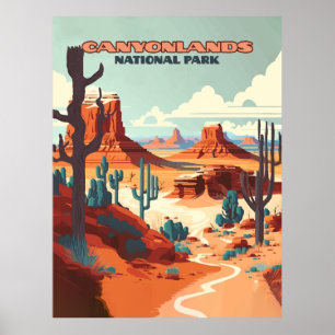 Poster Canyonlands National Park Utah Desert Mountains