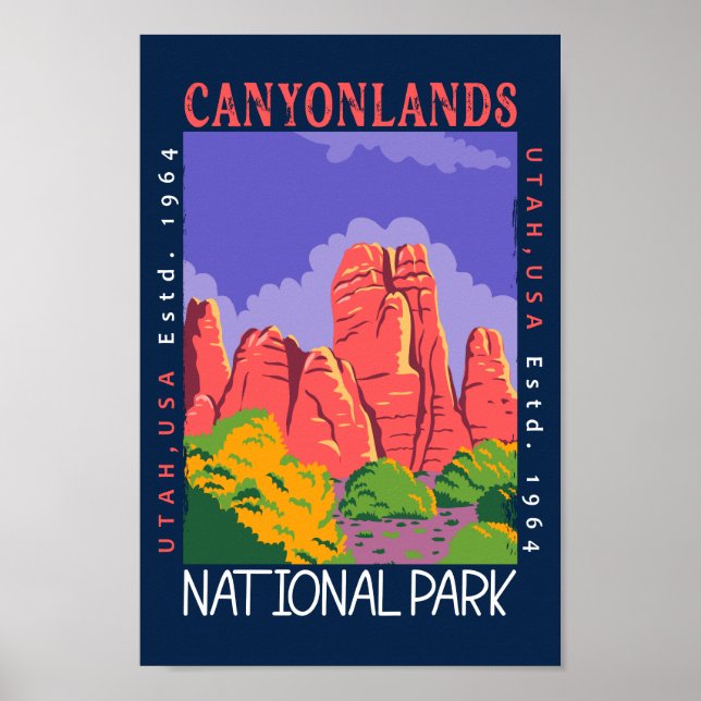 Poster Canyonlands National Park Utah en état de détresse (Devant)