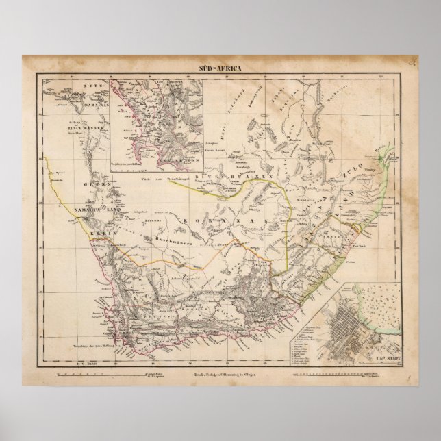 Poster Cap, Afrique du Sud 2 (Devant)