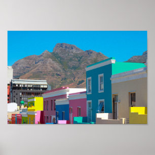 Poster Cap Bo-Kaap Ville Afrique du Sud