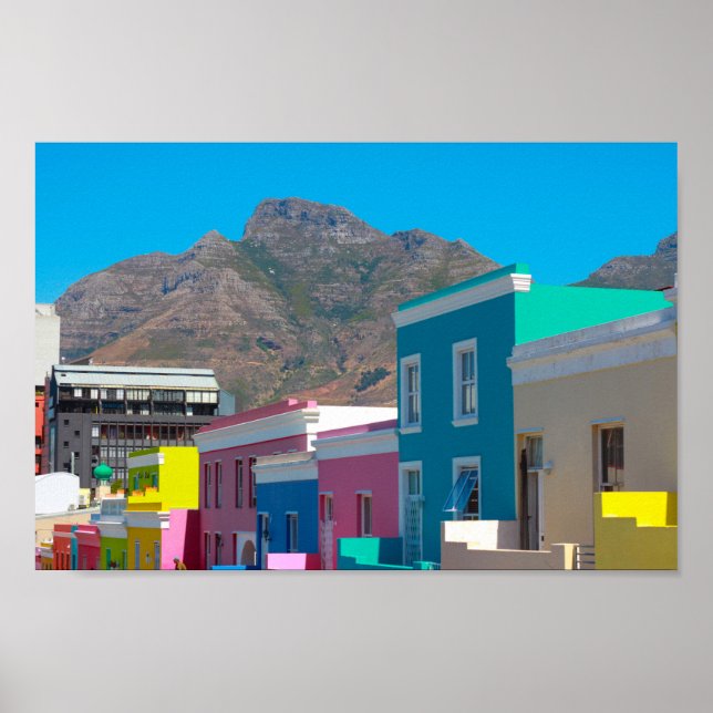 Poster Cap Bo-Kaap Ville Afrique du Sud (Devant)