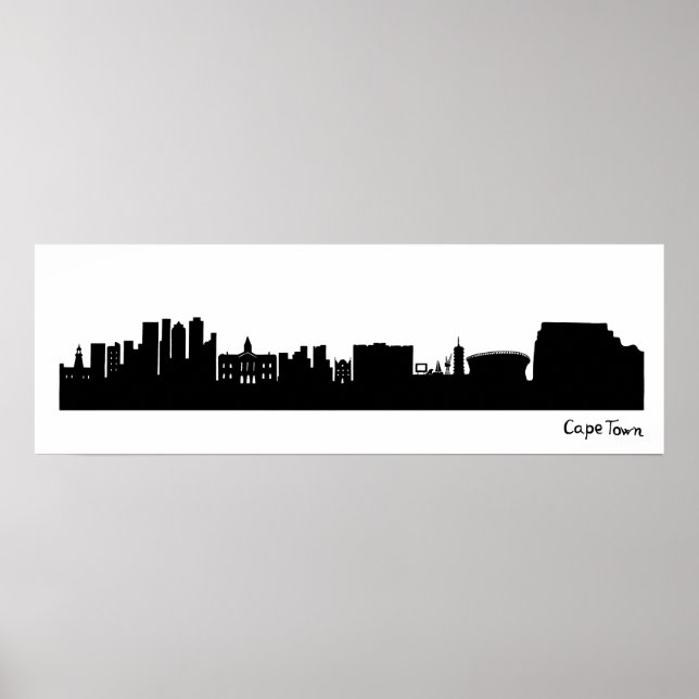 Poster Cap Skyline (Afrique du Sud) (Devant)