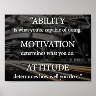 Poster Capacité, motivation, attitude