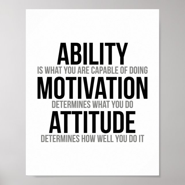 Poster Capacité Motivation Attitude (Devant)