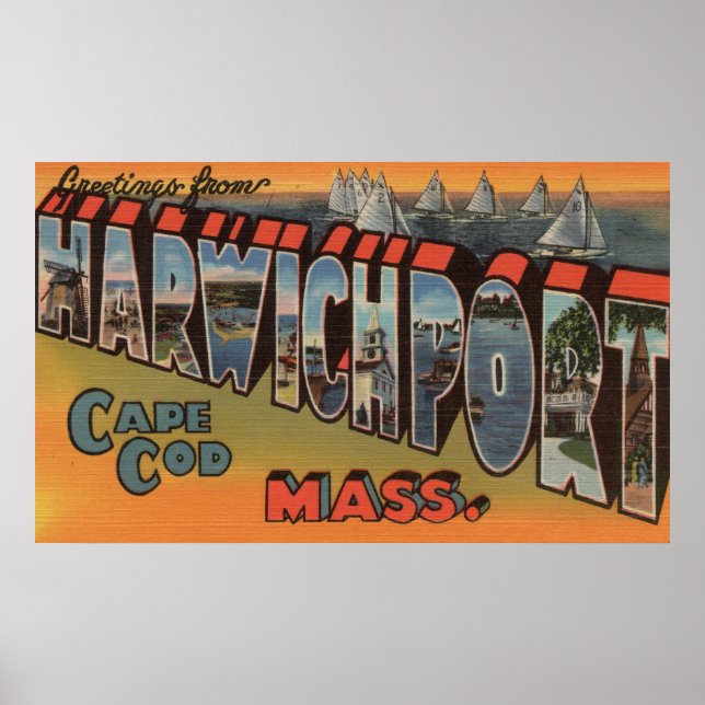 Poster Cape Cod, Massachusetts (Harwichport) (Devant)