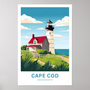Poster Cape Cod Massachusetts Travel Print
