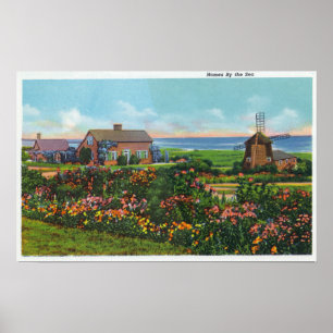 Poster Cape Cod, MassachusettsView des maisons par