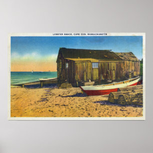 Poster Cape Cod, MassachusettsVue d'une boutique de homar