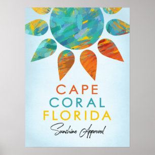 Poster Cape Coral Floride Sunshine Travel