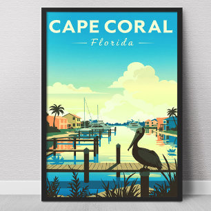 Poster Cape Coral Floride vintage