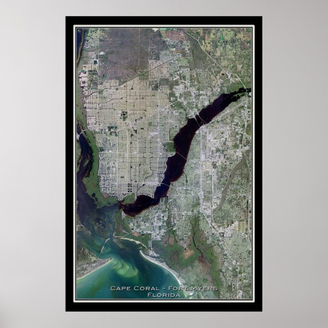 Poster Cape Coral - Ft Myers Floride Carte de l'affiche s (Devant)