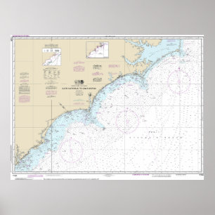 Poster Cape Hatteras à Charleston Graphique nautique 1152