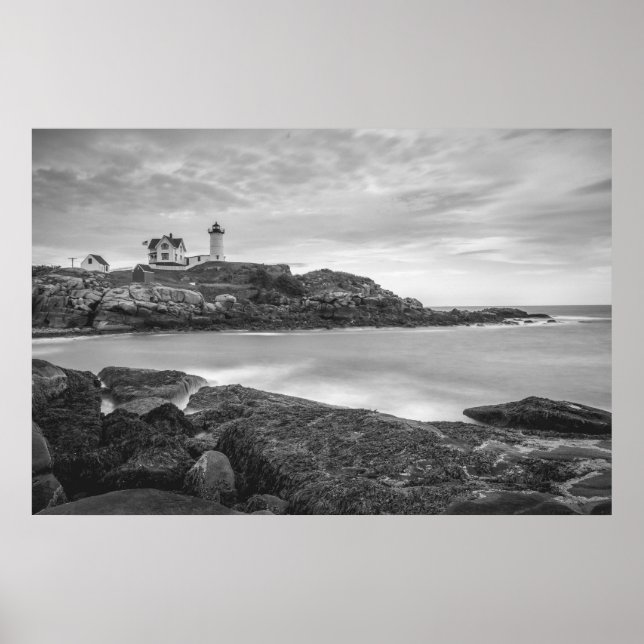 Poster Cape Neddick Nubble Lighthouse, York, USA (Devant)