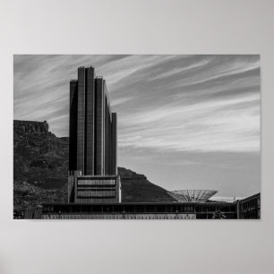 Poster Cape Town Cityscape Table Mountain Afrique du Sud