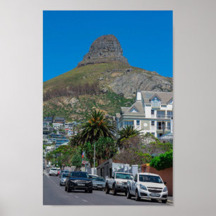 Poster Cape Town Lion's Head Afrique du Sud Ville