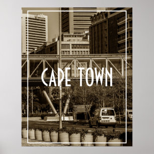 Poster Cape Town Monochrome Cityscape Street Lifestyle