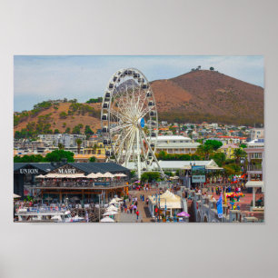Poster Cape Town Waterfront Area Cityscape Afrique du Sud