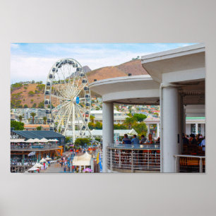 Poster Cape Town Waterfront Area Cityscape South Africa