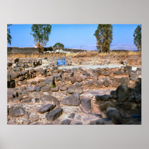 Poster Capernaum, Galilée, site archéologique