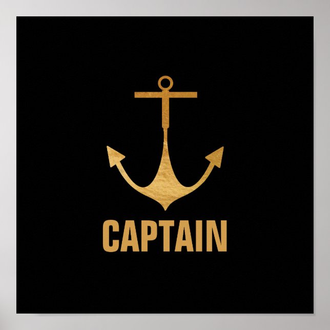 Poster Capitaine, Ancre Gold (Devant)