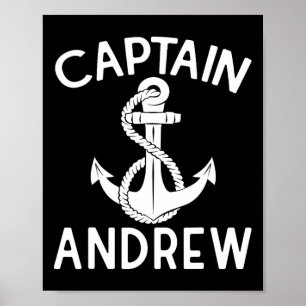 Poster Capitaine Andrew Bateau Bateau Yacht Navire Ancre
