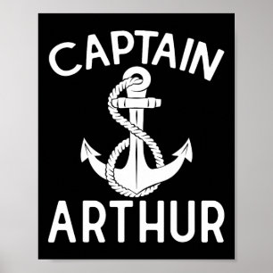 Poster Capitaine Arthur Bateau Ancre Bateau Navire Yacht 