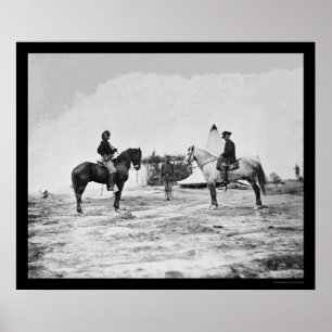 Poster Capitaine Custer et Général Pleasonton Falmouth