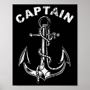 Poster Capitaine d'ancre du bateau