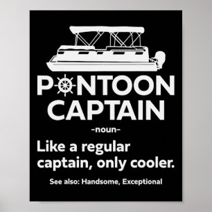 Poster Capitaine de bateau ponton Papa drôle de voile et