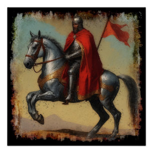 Poster Capitaine de la Garde Chevalier et Cheval