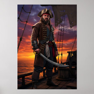 Poster Capitaine de l'Horizon Crimson