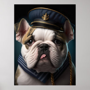 Poster Capitaine de pilote de Bulldog