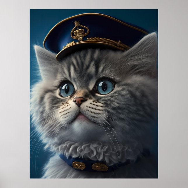Poster Capitaine de pilote de Kitten (Devant)