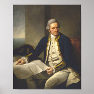 Poster Capitaine de portrait de James Cook