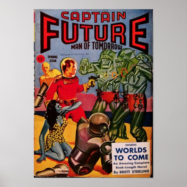 Poster Capitaine Future — Mondes à venir (Devant)