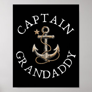 Poster Capitaine Grand-papa Bateau Voile Bateau Ancre Amu