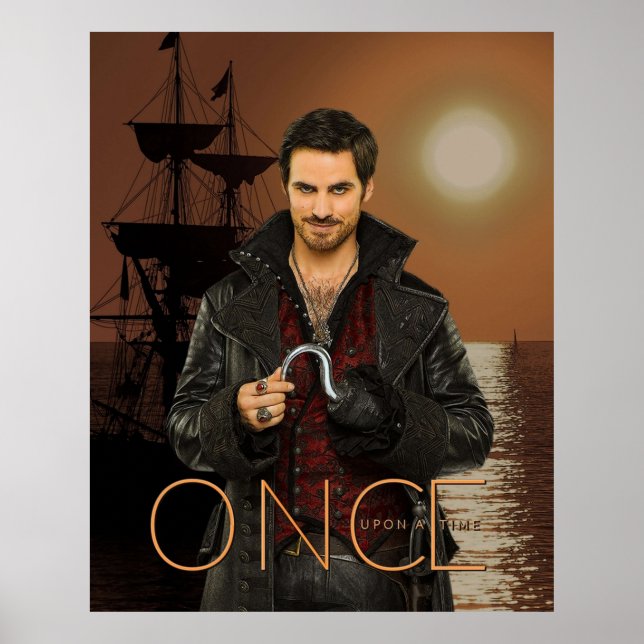 Poster Capitaine Hook Comic Sunset (Devant)