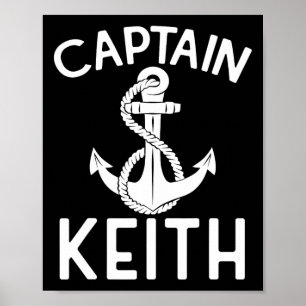 Poster Capitaine Keith Bateau Ancre Bateau Bateau Yacht