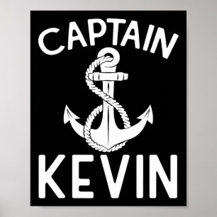 Poster Capitaine Kevin Bateau Ancre Bateau Bateau de plai