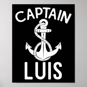 Poster Capitaine Luis Boat Bateau Yacht Bateau Ancre