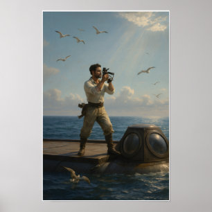 Poster Capitaine Nemo 20000 Lieues sous la mer Couleur
