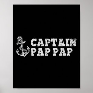 Poster Capitaine Pap-pap Voile Bateau Pappap Ancre