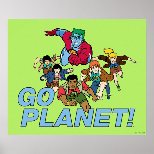 Poster Capitaine Planète et les Planètes - Allez Planète  (Devant)